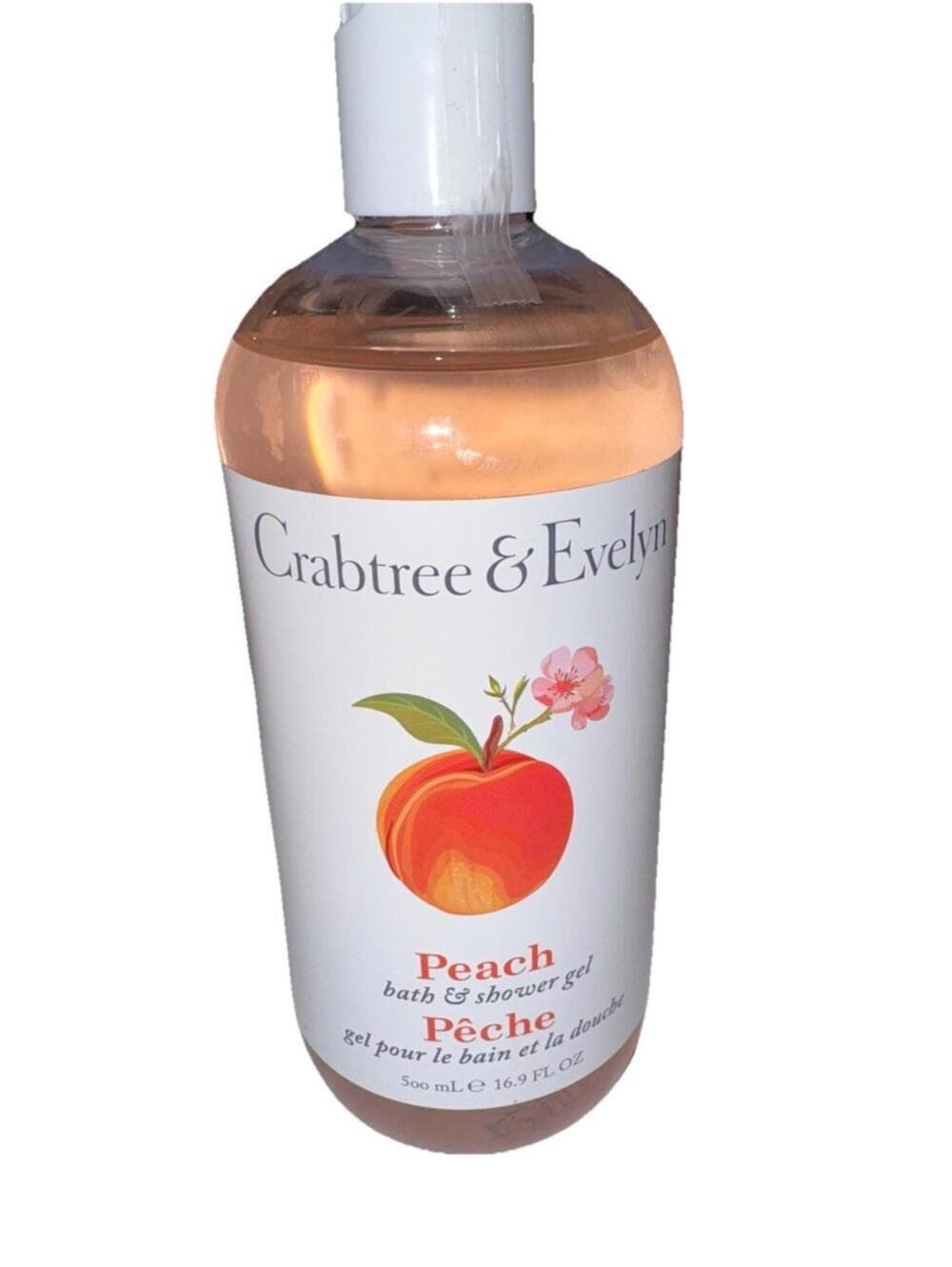 Crabtree & Evelyn PEACH Bath & Shower Gel 16.9 oz BRAND NEW
